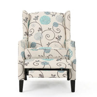 Fauteuils inclinables en tissu traditionnel avec bordure cloutée par Christopher Knight Home