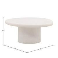 Table basse en terrazzo Rowan Concrete, blanche