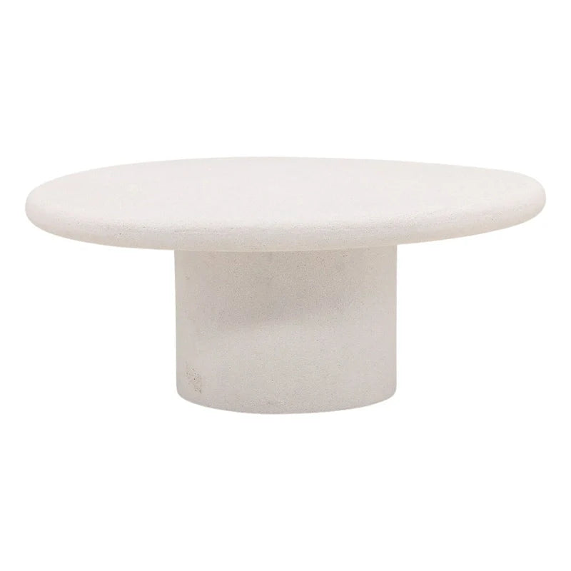 Table basse en terrazzo Rowan Concrete, blanche
