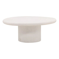 Table basse en terrazzo Rowan Concrete, blanche