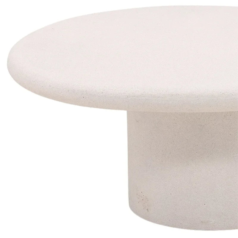 Table basse en terrazzo Rowan Concrete, blanche