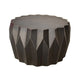Table basse ronde vieillie HomeRoots 29 en bois massif noir