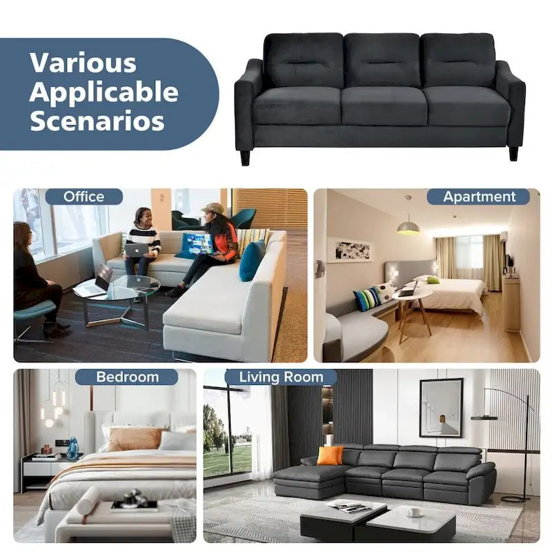 Canapés Sectionnels Confortables pour Salon/Chambre/Bureau/Petit Espace