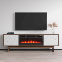 Meuble TV cheminée Gram BL-EF