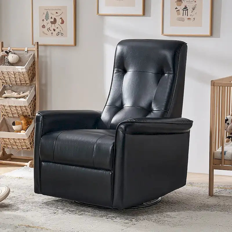 Fauteuil inclinable électrique pivotant en similicuir moderne Valentin avec ports USB par HULALA HOME