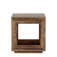 Table d'appoint rectangulaire de style rustique de 23,62 pouces pour salon, table de chevet