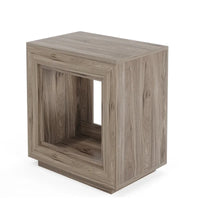 Table d'appoint rectangulaire de style rustique de 23,62 pouces pour salon, table de chevet