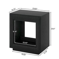 Table d'appoint rectangulaire de style rustique de 23,62 pouces pour salon, table de chevet