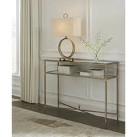 Signature Design by Ashley Cloverty Console – Or vieilli – 114 cm (L) x 35,5 cm (P) x 84 cm (H)