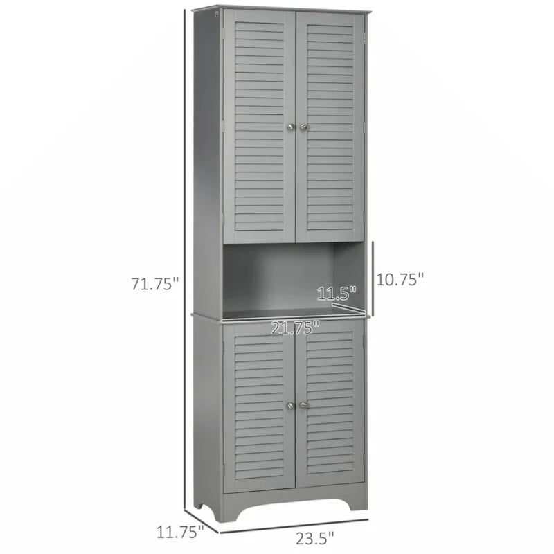 Meuble de Rangement sur Pied pour Salle de Bain avec 2 Armoires et Plan de Travail, Meuble Bas de Salle de Bain
