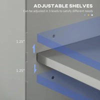 Meuble de Rangement sur Pied pour Salle de Bain avec 2 Armoires et Plan de Travail, Meuble Bas de Salle de Bain