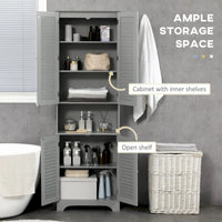 Meuble de Rangement sur Pied pour Salle de Bain avec 2 Armoires et Plan de Travail, Meuble Bas de Salle de Bain
