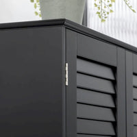Meuble de Rangement sur Pied pour Salle de Bain avec 2 Armoires et Plan de Travail, Meuble Bas de Salle de Bain