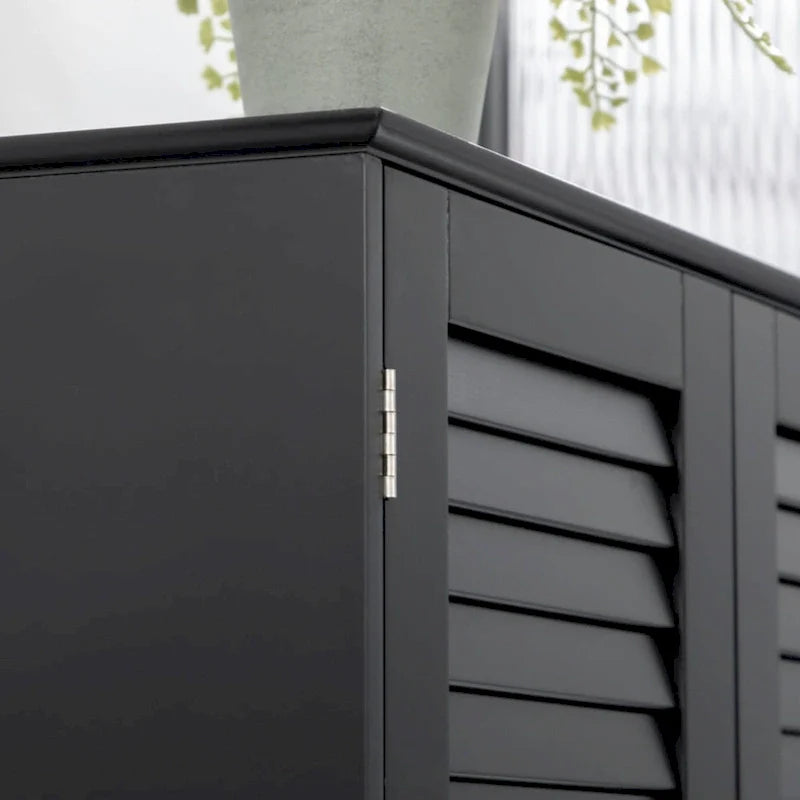 Meuble de Rangement sur Pied pour Salle de Bain avec 2 Armoires et Plan de Travail, Meuble Bas de Salle de Bain
