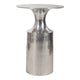 Table d'appoint Macari Art Déco en aluminium poli – 36,8 cm (L) x 36,8 cm (P) x 53,3 cm (H)