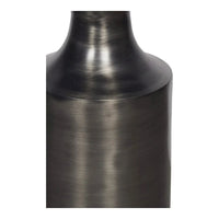 Table d'appoint Macari Art Déco en aluminium poli – 36,8 cm (L) x 36,8 cm (P) x 53,3 cm (H)