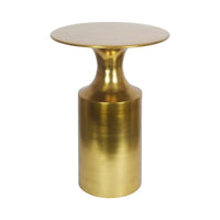 Table d'appoint Macari Art Déco en aluminium poli – 36,8 cm (L) x 36,8 cm (P) x 53,3 cm (H)