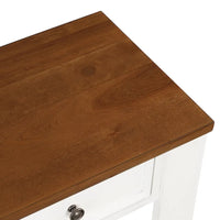 Console en bois de pin de 63 po avec 4 tiroirs et 1 tablette inférieure