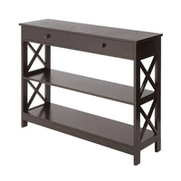 Console 1 tiroir avec étagères - 11.75P x 39.25L x 31.5H