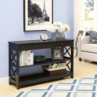 Console 1 tiroir avec étagères - 11.75P x 39.25L x 31.5H
