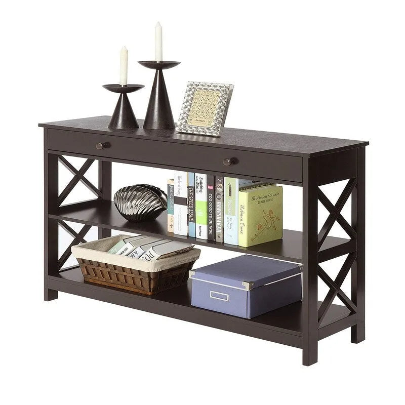 Console 1 tiroir avec étagères - 11.75P x 39.25L x 31.5H
