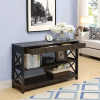 Console 1 tiroir avec étagères - 11.75P x 39.25L x 31.5H
