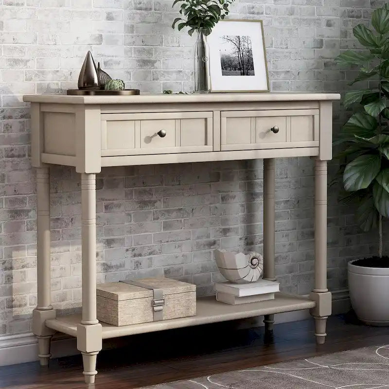 Console série Daisy avec 2 tiroirs et étagère inférieure