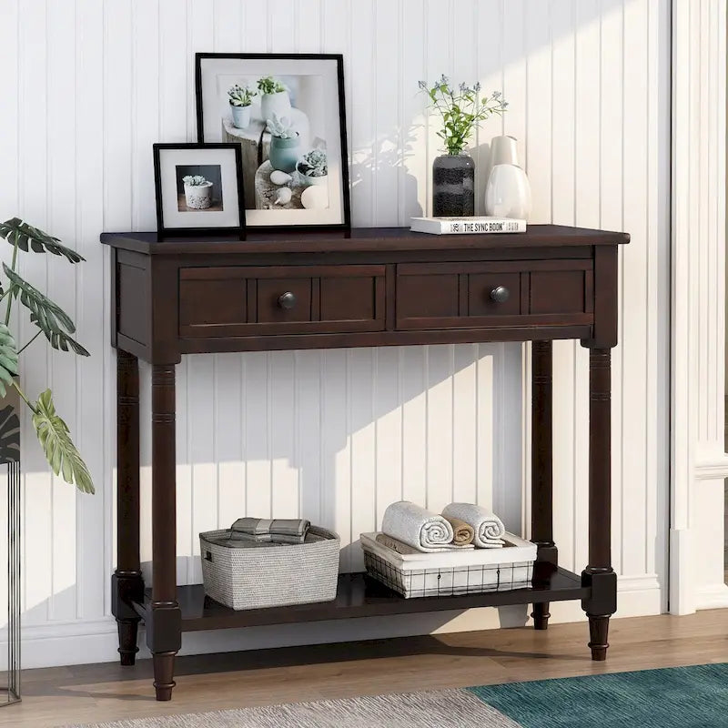 Console série Daisy avec 2 tiroirs et étagère inférieure