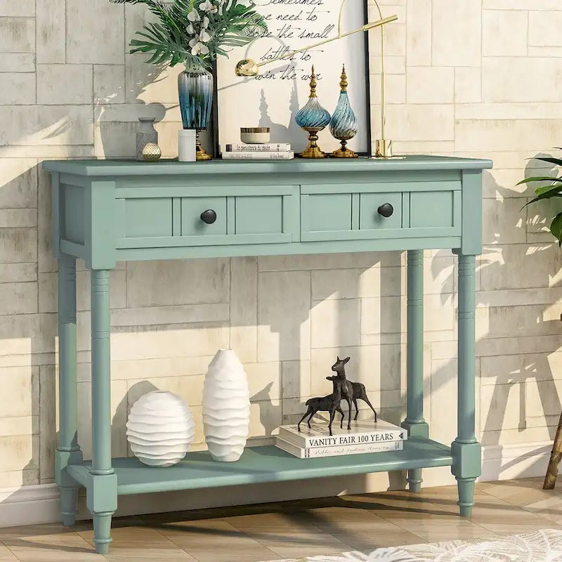 Console série Daisy avec 2 tiroirs et étagère inférieure