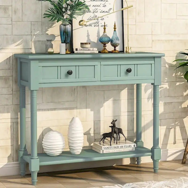 Console série Daisy avec 2 tiroirs et étagère inférieure