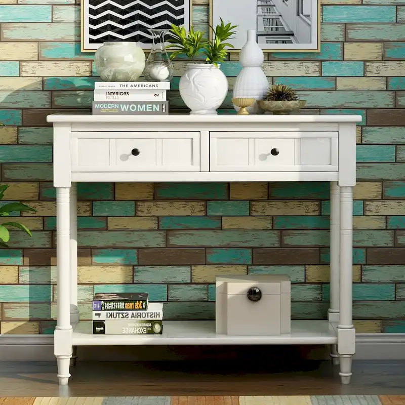 Console série Daisy avec 2 tiroirs et étagère inférieure