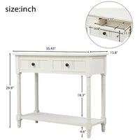 Console série Daisy avec 2 tiroirs et étagère inférieure