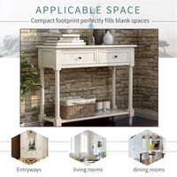Console série Daisy avec 2 tiroirs et étagère inférieure