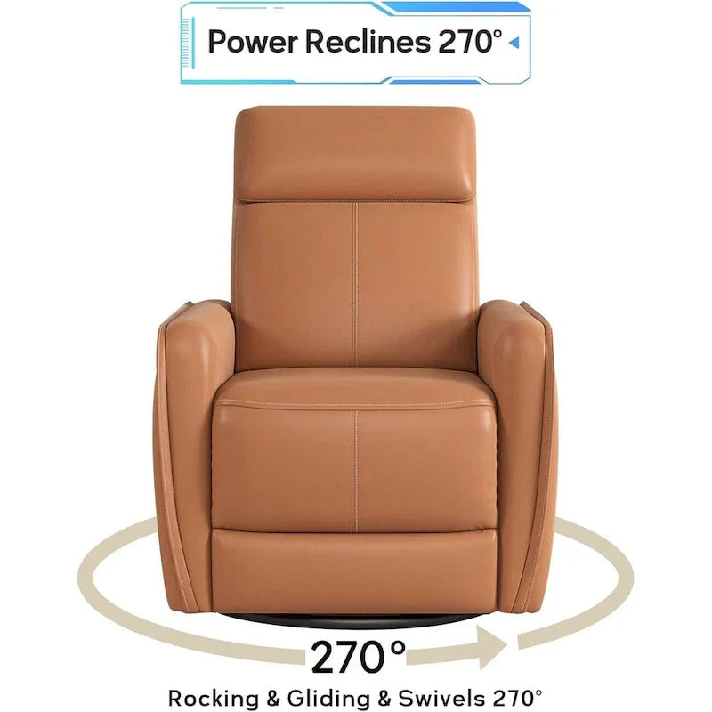 Fauteuil inclinable pivotant à bascule électrique 32.3 de large avec ports USB