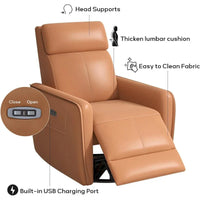 Fauteuil inclinable pivotant à bascule électrique 32.3 de large avec ports USB