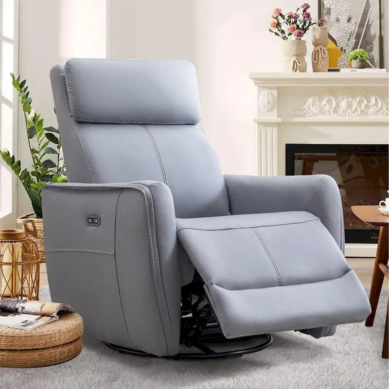 Fauteuil inclinable pivotant à bascule électrique 32.3 de large avec ports USB