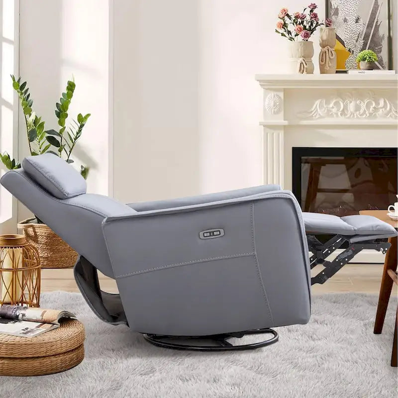 Fauteuil inclinable pivotant à bascule électrique 32.3 de large avec ports USB