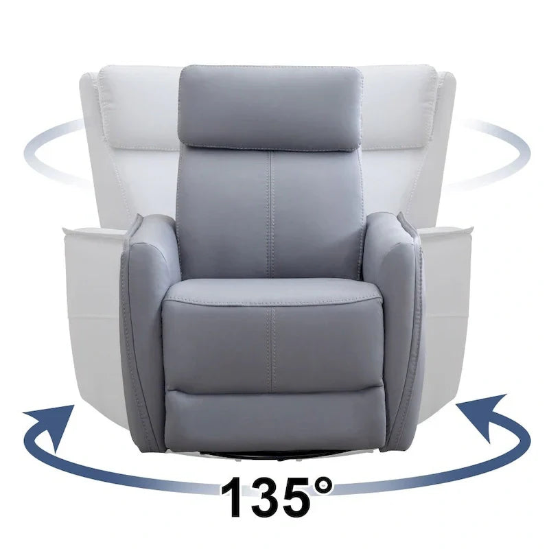 Fauteuil inclinable pivotant à bascule électrique 32.3 de large avec ports USB