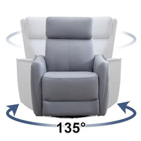 Fauteuil inclinable pivotant à bascule électrique 32.3 de large avec ports USB