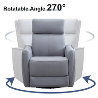 Fauteuil inclinable pivotant à bascule électrique 32.3 de large avec ports USB