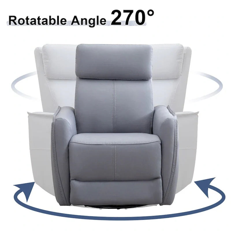 Fauteuil inclinable pivotant à bascule électrique 32.3 de large avec ports USB