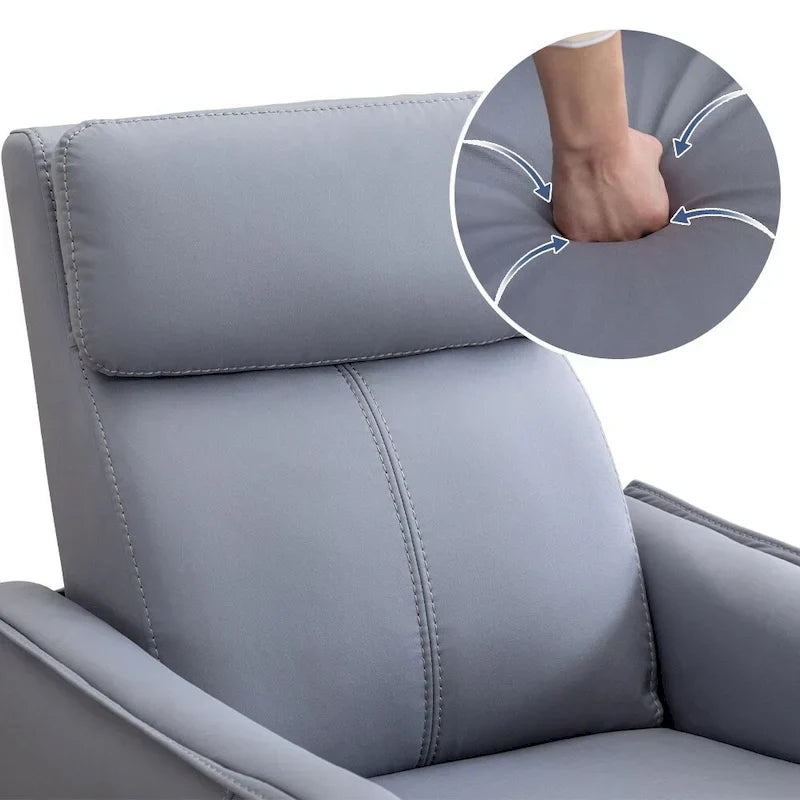 Fauteuil inclinable pivotant à bascule électrique 32.3 de large avec ports USB
