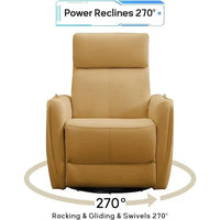 Fauteuil inclinable pivotant à bascule électrique 32.3 de large avec ports USB