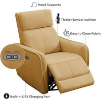 Fauteuil inclinable pivotant à bascule électrique 32.3 de large avec ports USB