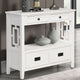 Table console de 36 po en pin de style rustique pour entrée de canapé avec 4 tiroirs et 1 étagère de rangement