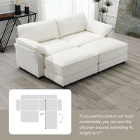 Canapé modulable convertible avec pouf