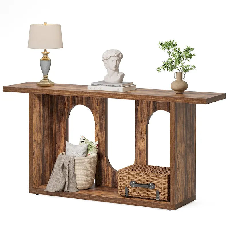 Console de canapé en bois 70.87 pouces pour entrée et salon