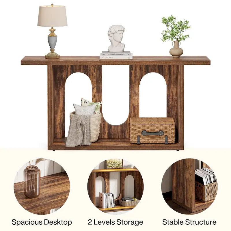 Console de canapé en bois 70.87 pouces pour entrée et salon