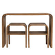 Table en bois Waterfall Edge et 2 tables d'appoint gigognes - 45,0L x 14,0l x 30,0H