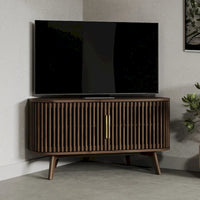 Meuble TV d'angle en bois Sierra Studio London avec accents du milieu du siècle